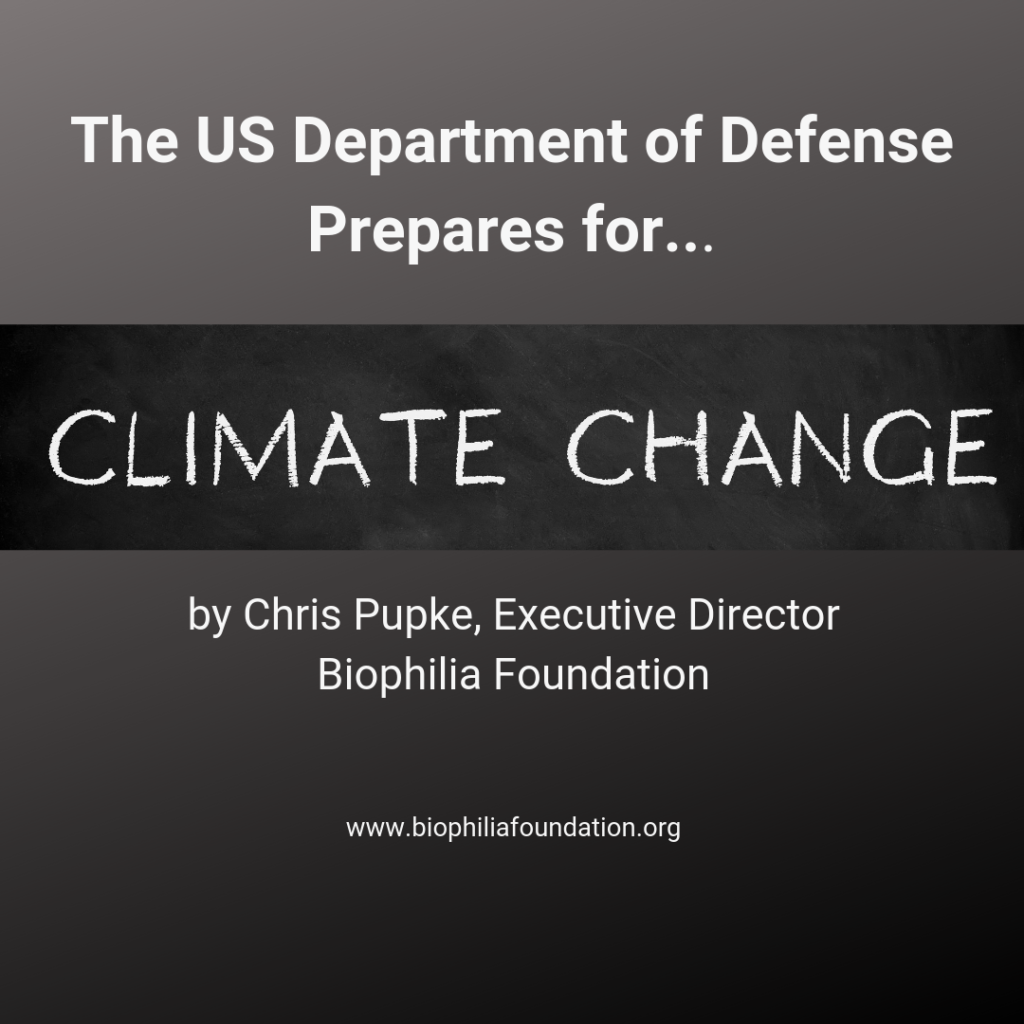 US Department of Defense Prepares for Climate Change