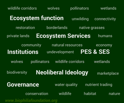 Terminology for Ecological, Conservation & Ecosystem Services