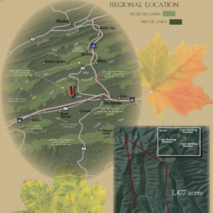 Biophilia Foundation map of real estate conservation locations.